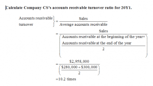 receivables turnover ratio formula