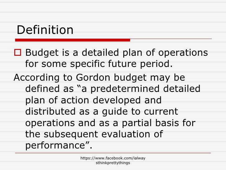 define budget in management