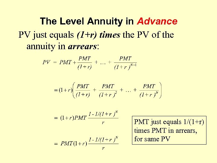 annuity in advance