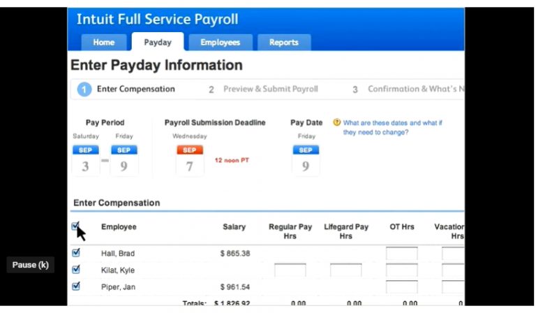intuit payroll login employee