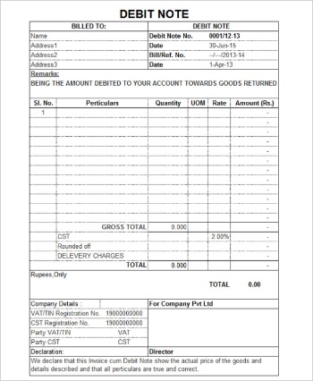 debit memo and credit memos in accounts payable