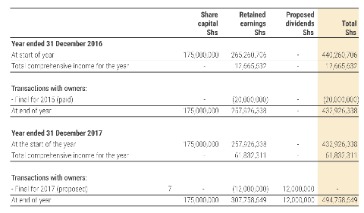 examining the statement of stockholders' equity in financial statements