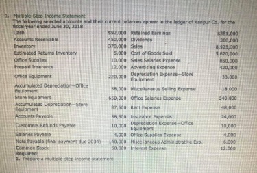 multiple step vs  single step income statement