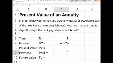 present value of an annuity