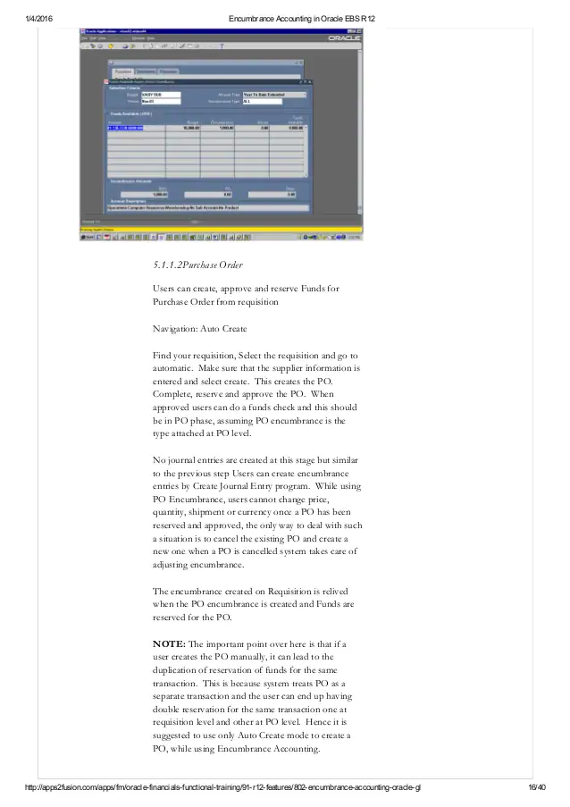 x encumbrance accounting